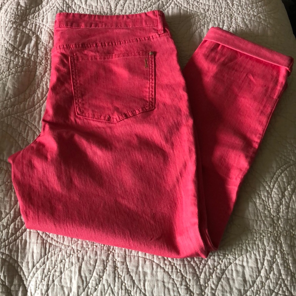 Vintage America weekend crop jeans coral 14/32